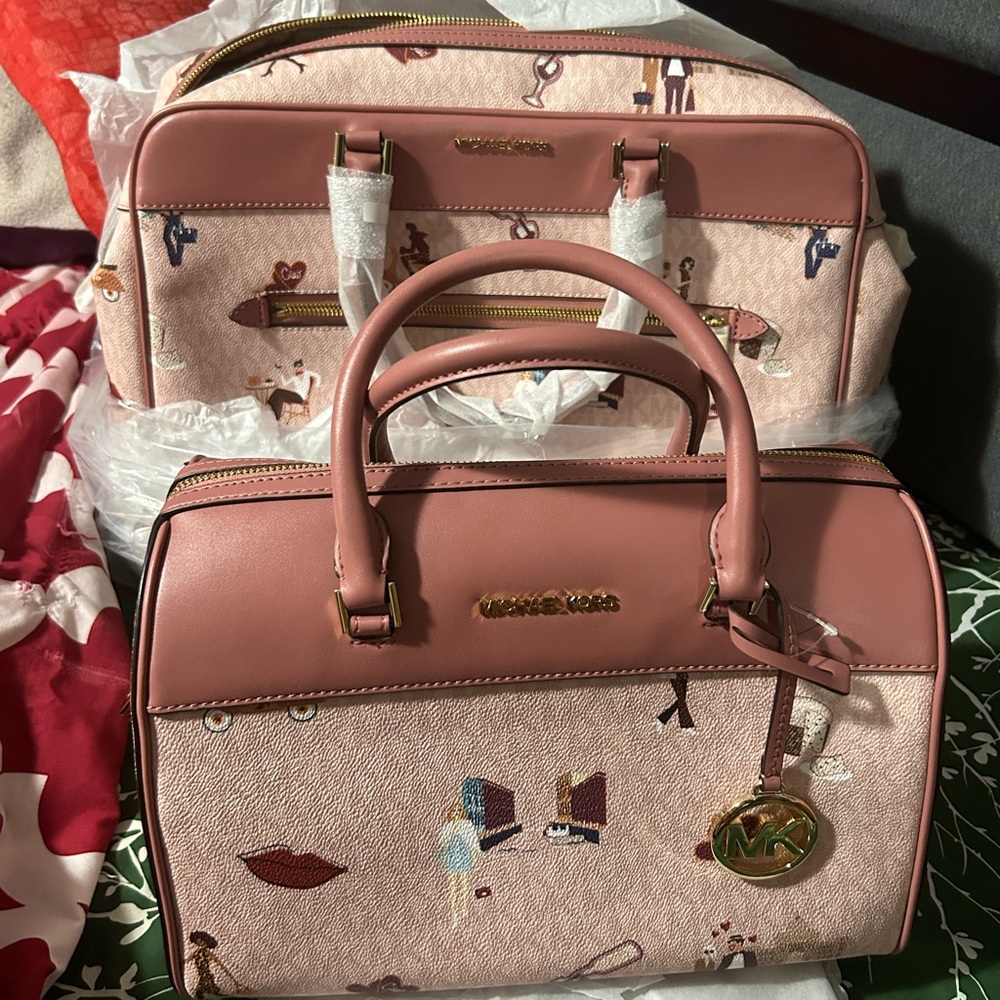 Mk duffle and boston bag brand new set
